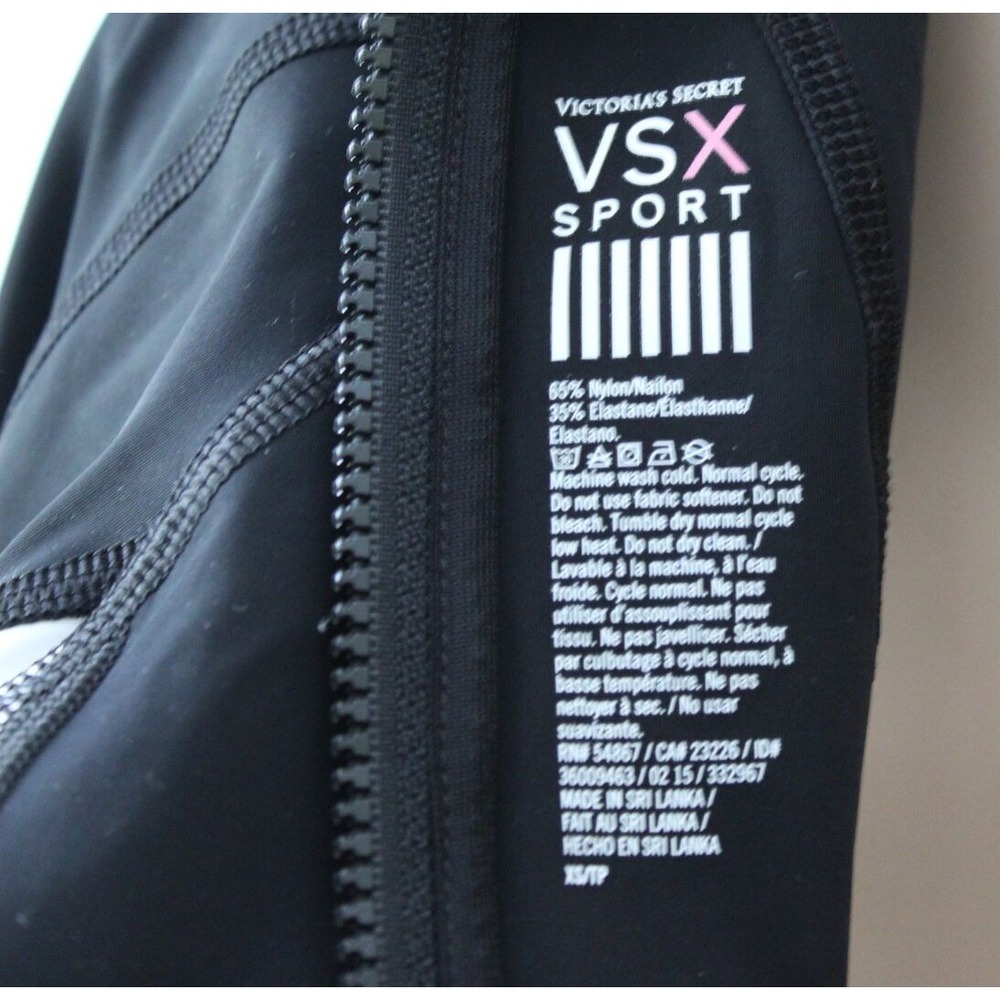 Victoria's Secret VSX Sports Jacket Legging Pants Set Blk Wht Colorblock XS / S - Picture 8 of 14